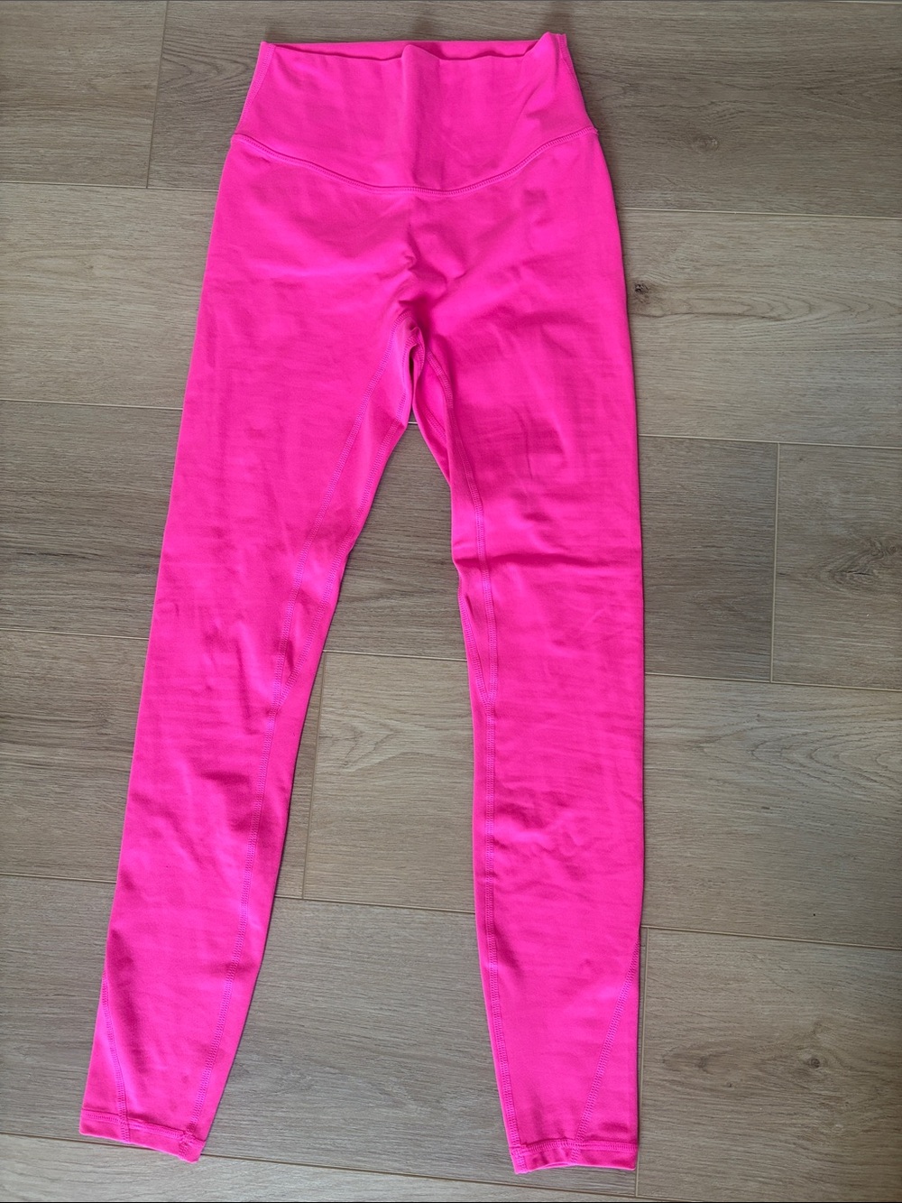 High-Waist Women's Leggings - Neon Pink
